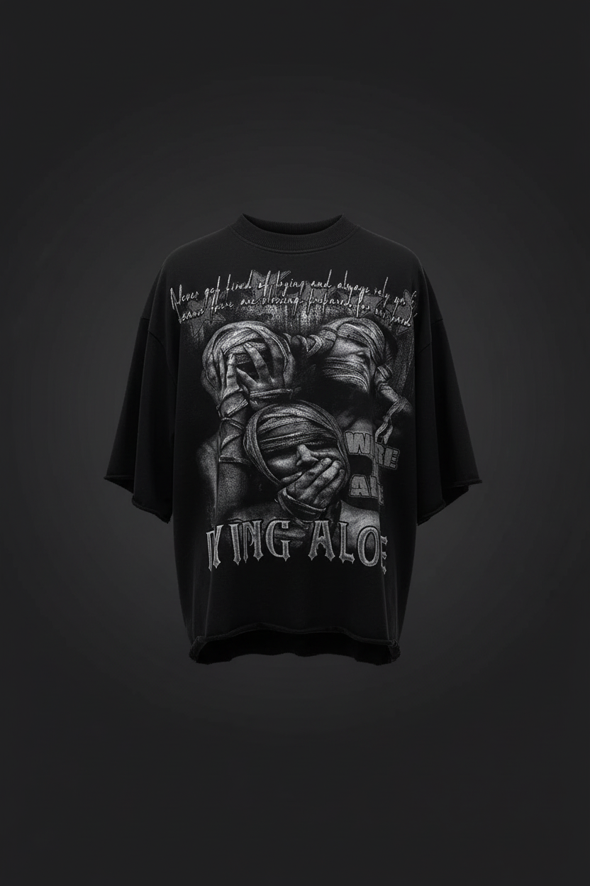 Dying Alone Tee — Ghost Mannequin Mockup