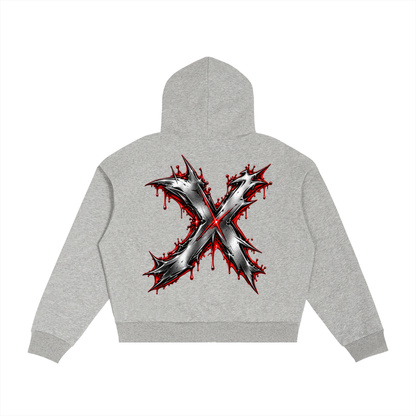 DèɛpEŋD Unbothered Plaid Hood Zip Up