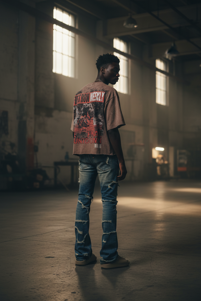 Final Countdown Tee – Back View Model Shot