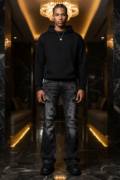 Frost Originals Rhinestone Jeans – Full Front Facing Model