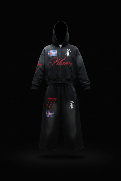 Heaven Graphic Two-Piece Set – Ghost Mockup