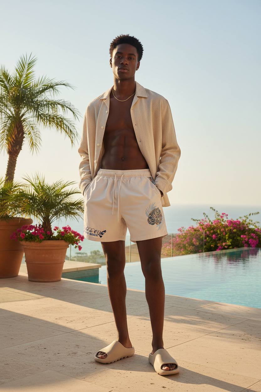 Hotel de Ville Coeur Riviera Shorts – Lifestyle Model Shot