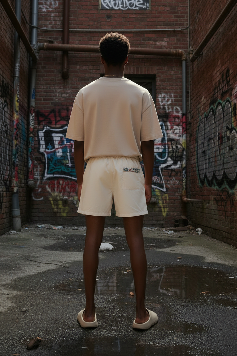 Hotel de Ville Shorts – Back View Model
