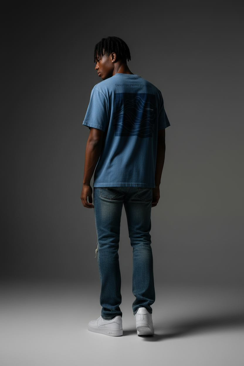 DèɛpEŋD Subsurface T-Shirt – Back Model View