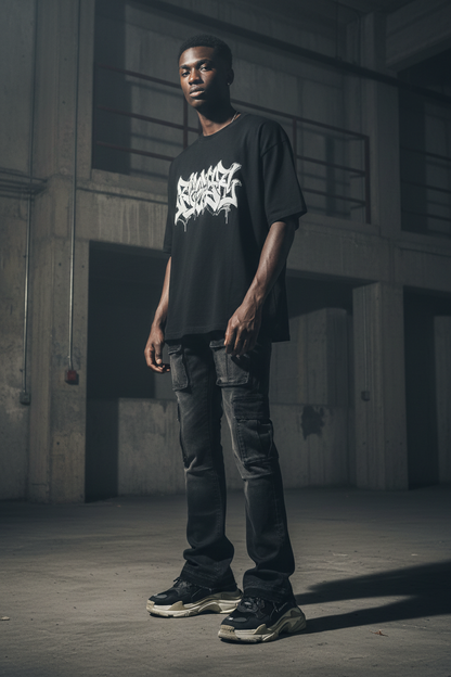Jordan Craig Cargo Stacked Jean - Black Model Shot