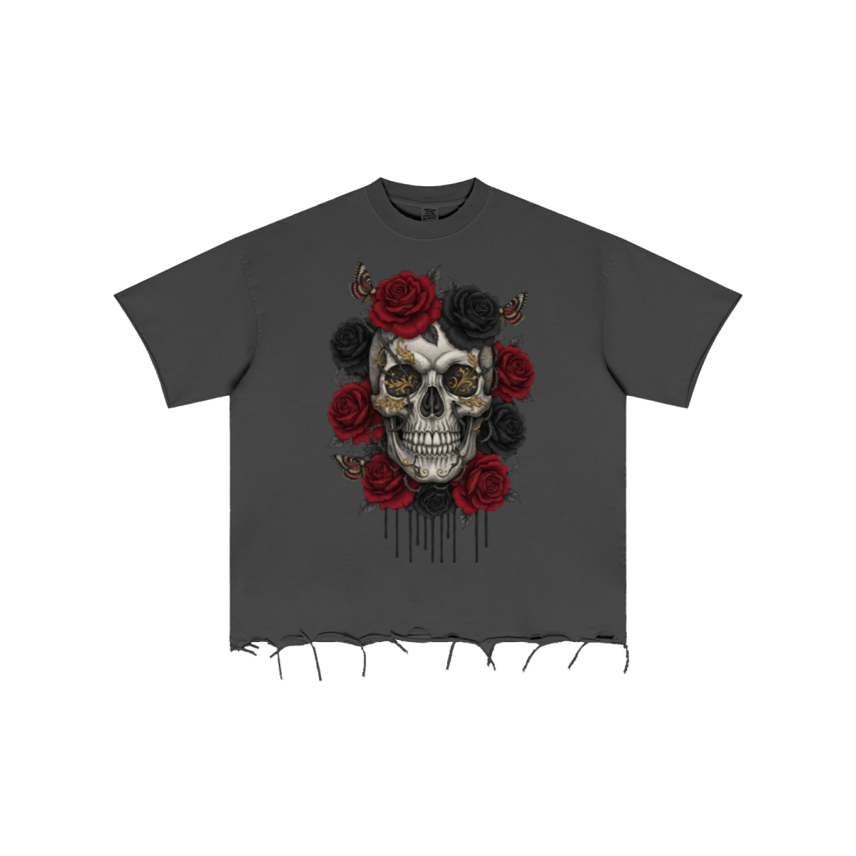 310GSM Unisex Washed 100% Cotton T-Shirt Dark Grey