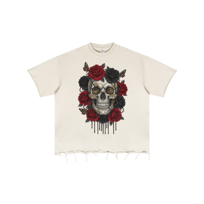 310GSM Unisex Washed 100% Cotton T-Shirt Vintage Beige
