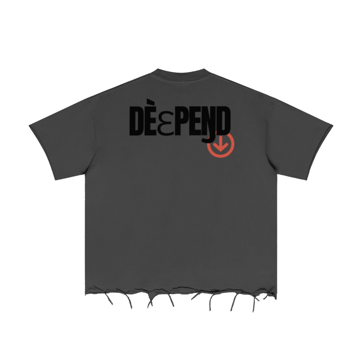 310GSM Unisex Washed 100% Cotton T-Shirt Dark Grey