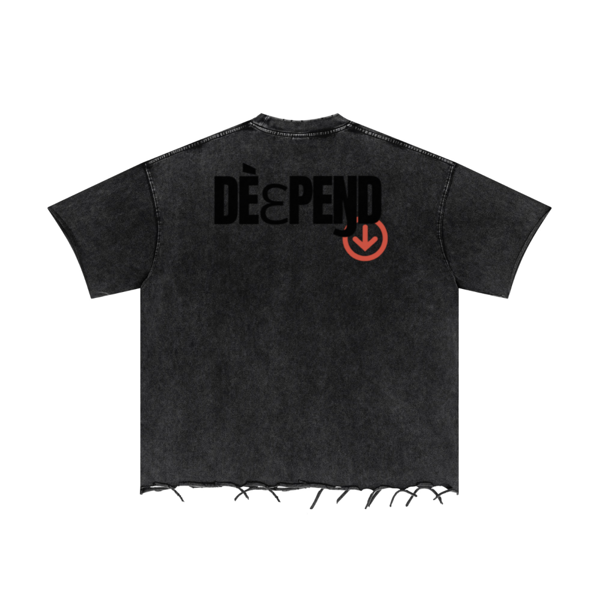 310GSM Unisex Washed 100% Cotton T-Shirt Vintage Black
