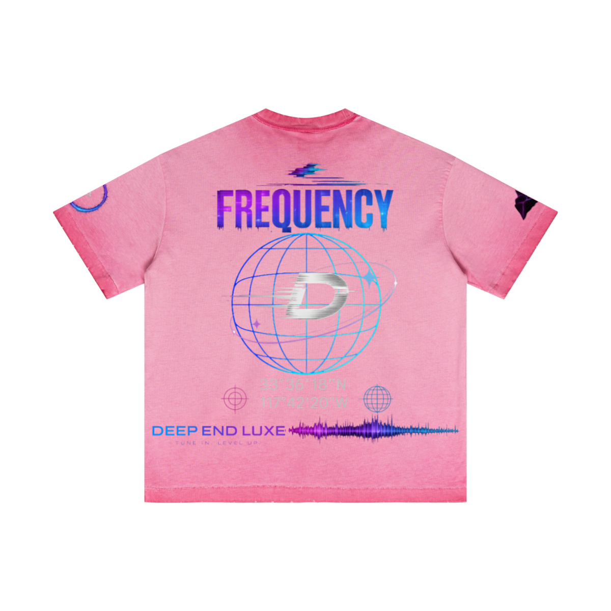275GSM Unisex Raw-Edge Reverse-Wash Fried-Color T-shirt Washed Rose Red