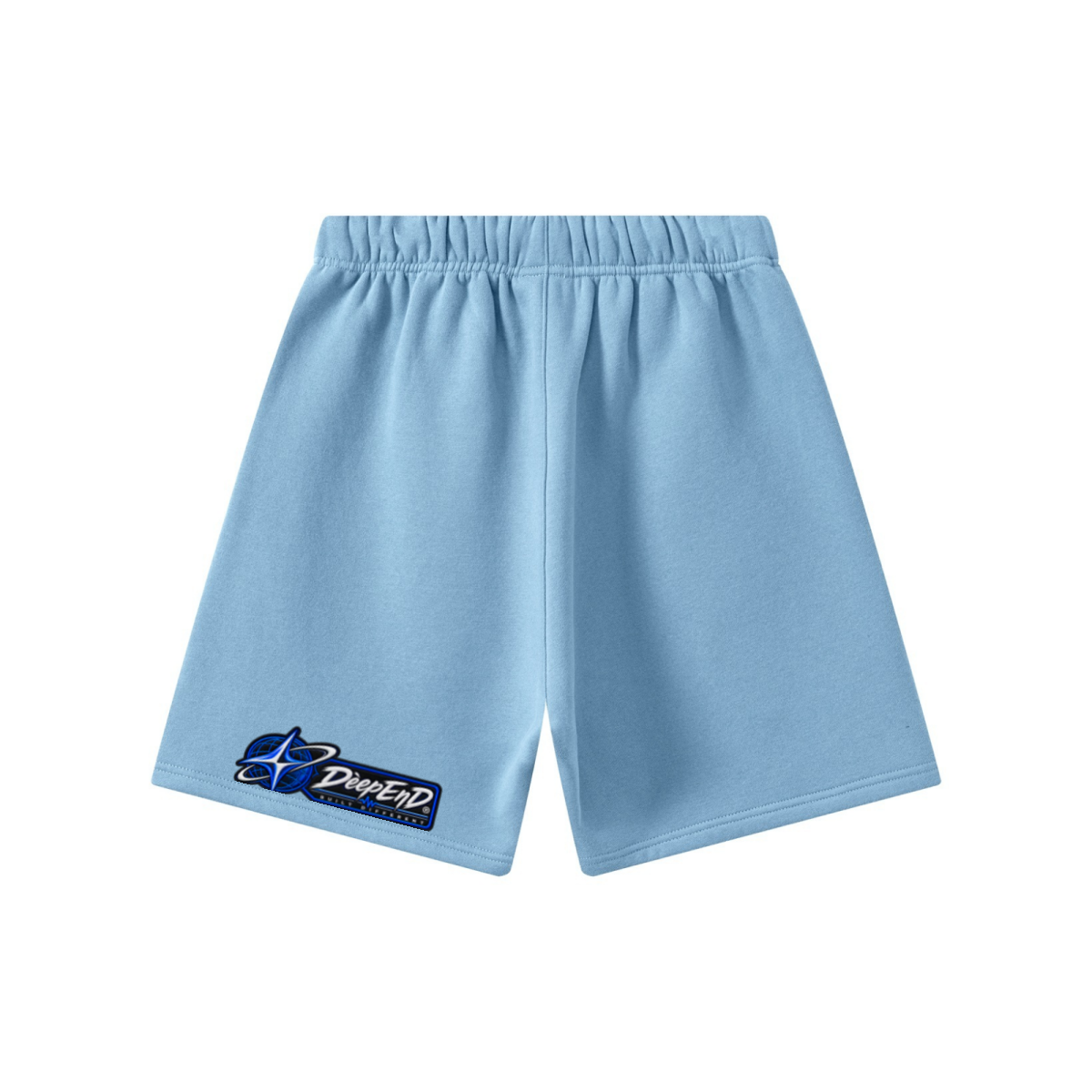 345GSM Men’s Fleece-Lined Straight-Leg Shorts Medium Blue