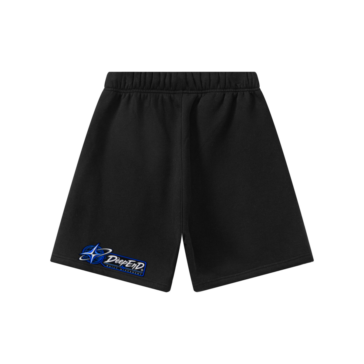 345GSM Men’s Fleece-Lined Straight-Leg Shorts Black