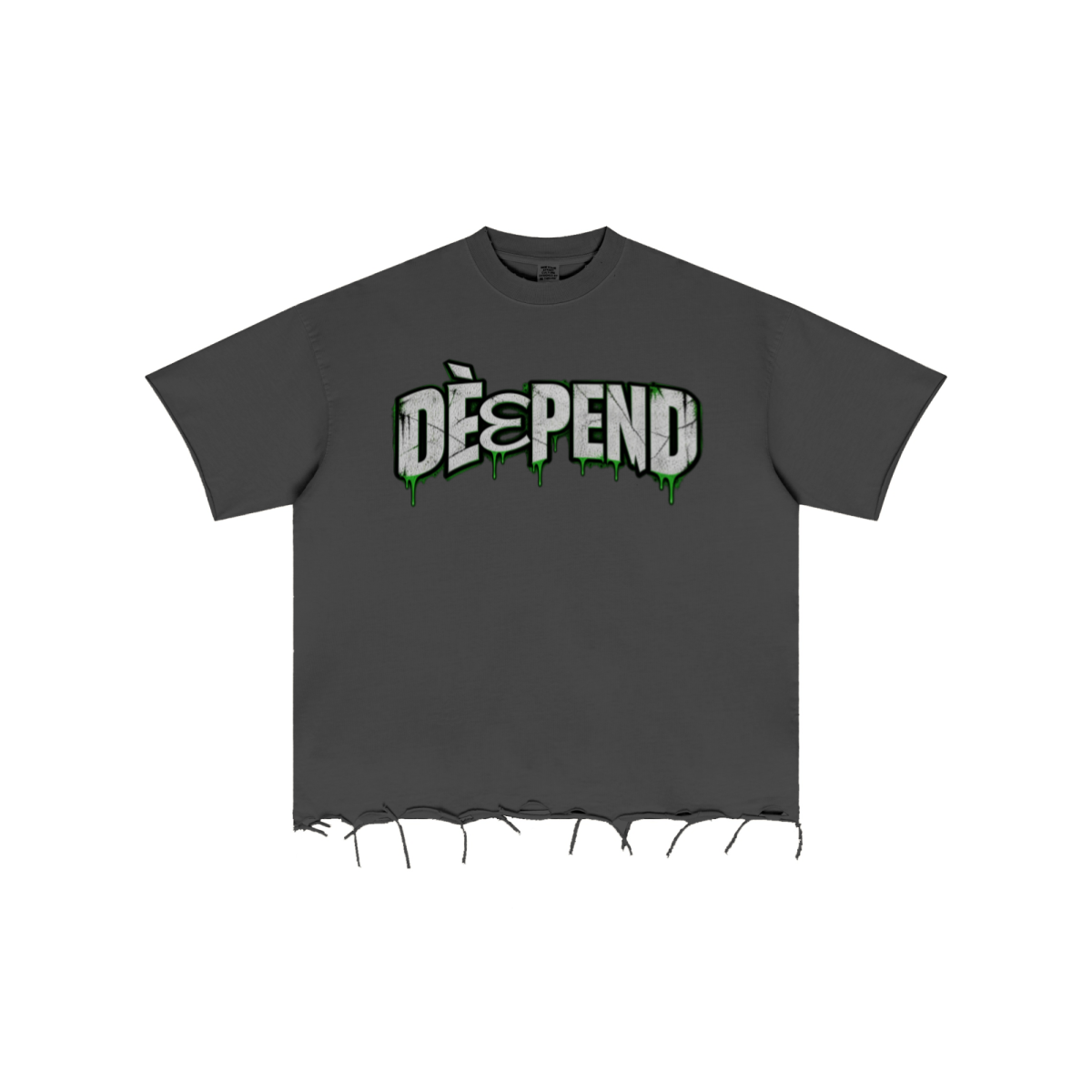310GSM Unisex Washed 100% Cotton T-Shirt Dark Grey
