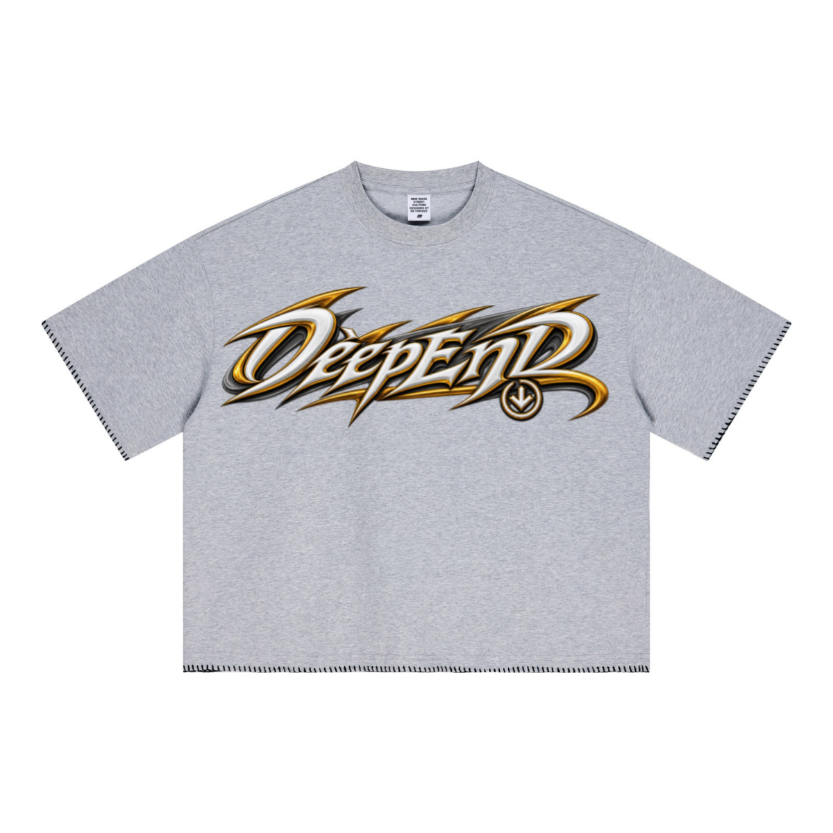 240GSM Unisex Boxy-Fit Loose-Fit T-shirt Heathered gray