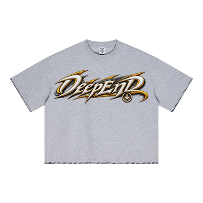 240GSM Unisex Boxy-Fit Loose-Fit T-shirt Heathered gray