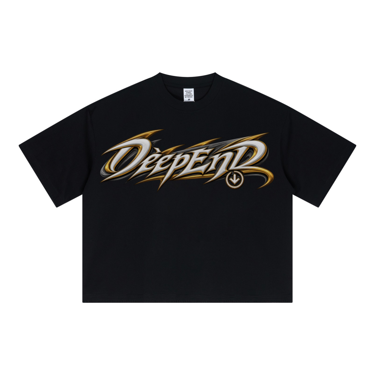 240GSM Unisex Boxy-Fit Loose-Fit T-shirt Black