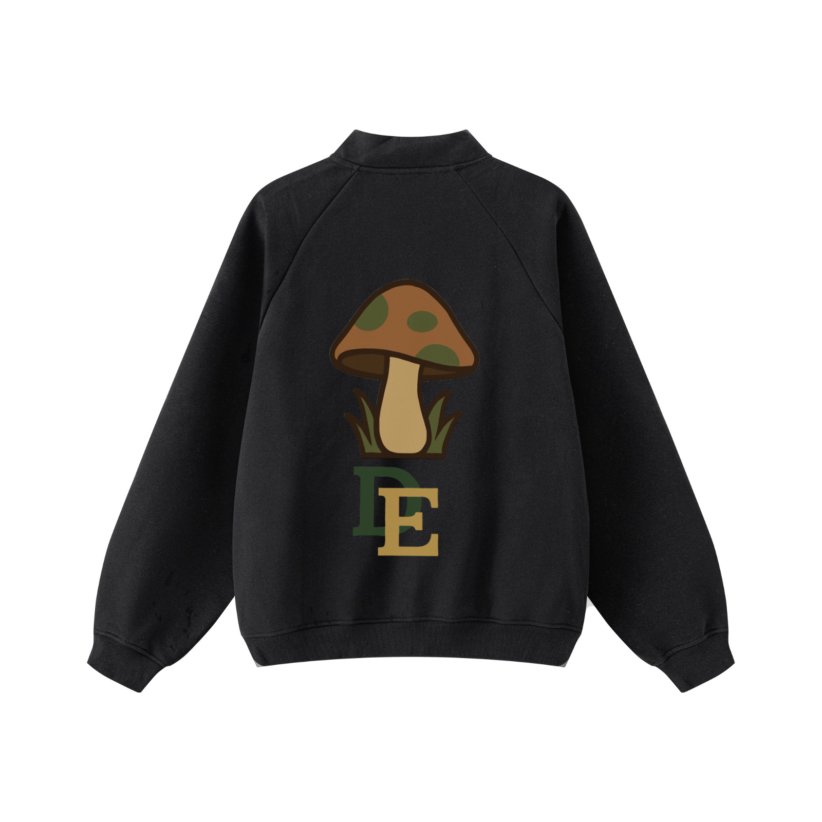 420GSM Minimalist Drop-Shoulder Zip Sweatshirt Black