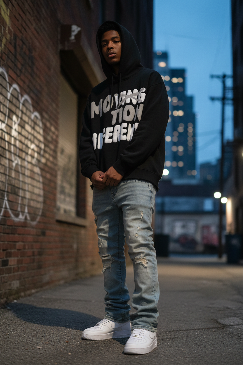 Model - Black Motion Different Hoodie