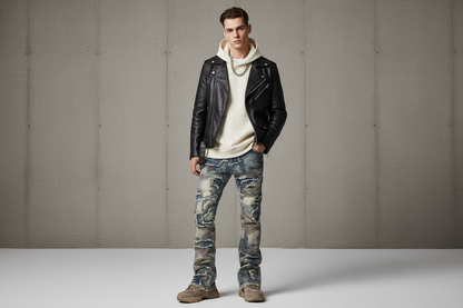 Boot Cut Stretch Flared Denim Slim — lifestyle view