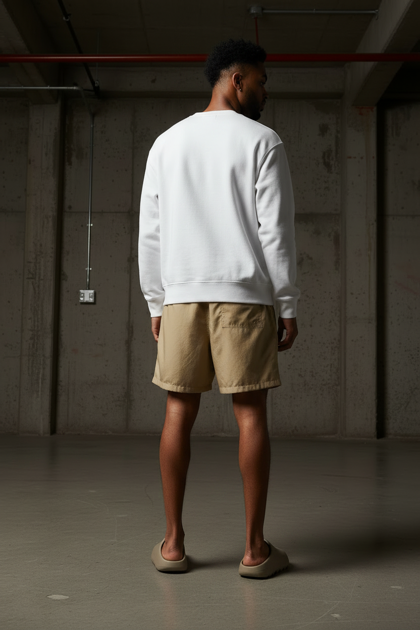 Nike Club Parachute Shorts - Back View Model