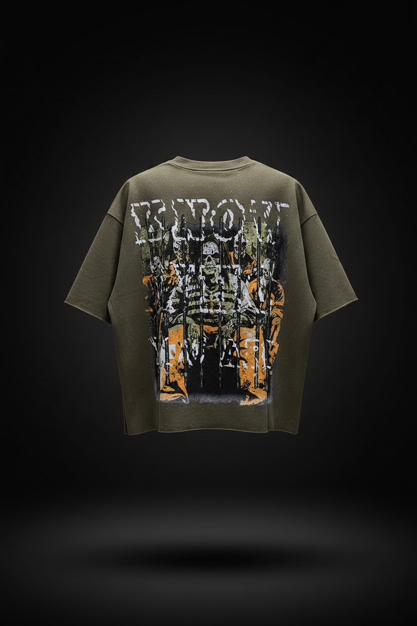 No Discipline Cropped Tee – Back Ghost Mockup Final