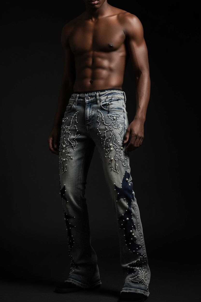 Pearl Boot Cut Denim — Detail Angle