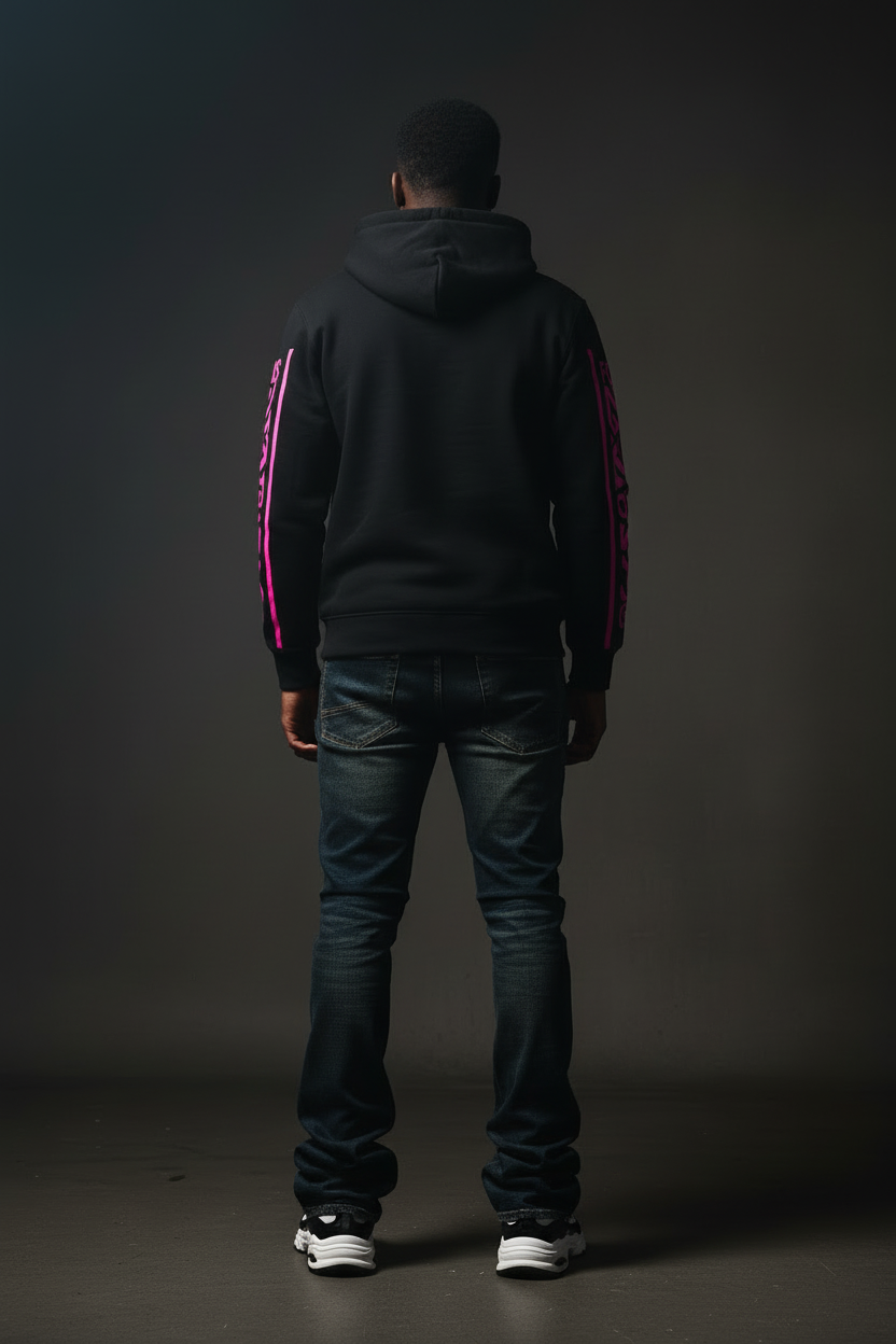 Pink Hoodie Back View