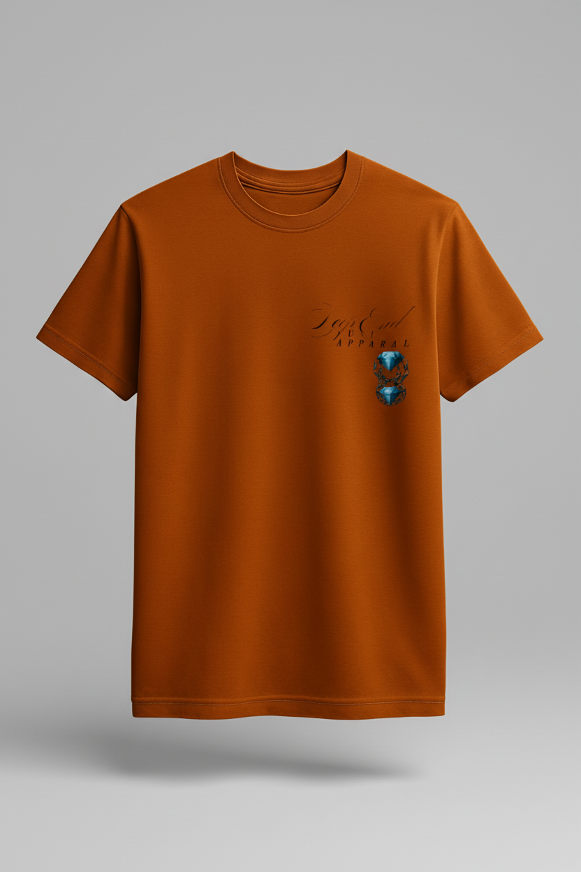 Pressure Builds Diamonds Tee — 3D Front Mockup