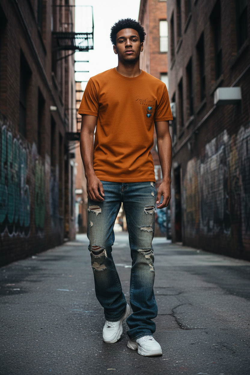 Pressure Builds Diamonds Tee — Urban Model Front