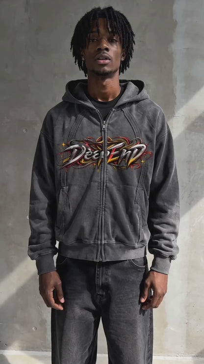 DèɛpEŋD Escape Routes Zip-Up Hoodie