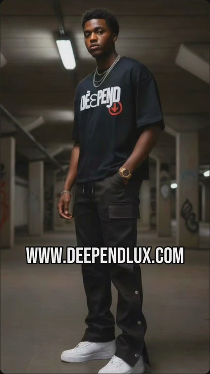 The High Street Buttoned Multi-pocket Joggers