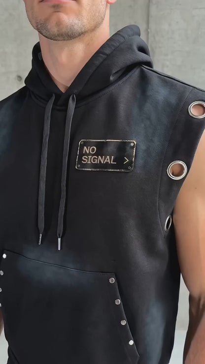 DèɛpEŋD "No Signal" Sleeveless Hoodie