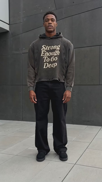 DèɛpEŋD Vintage Washed "Strong Enough" Hoodie