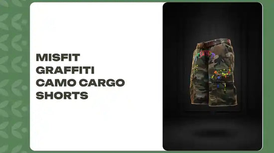 Misfit Graffiti Camo Cargo Shorts by@Outfy