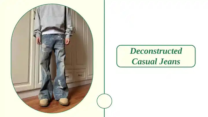 Deconstructed Casual Jeans by@Outfy