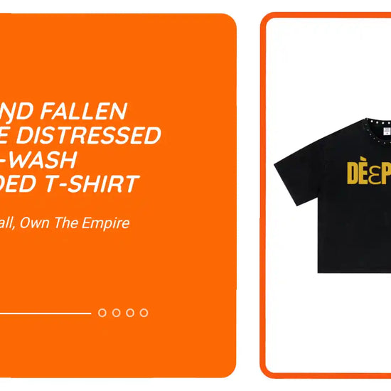 D&egrave;ɛpEŋD Fallen Empire Distressed Snow-Wash Studded T-shirt by@Outfy