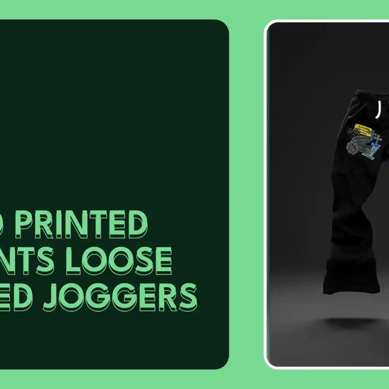 3D printed Saints Loose Flared Joggers by@Outfy