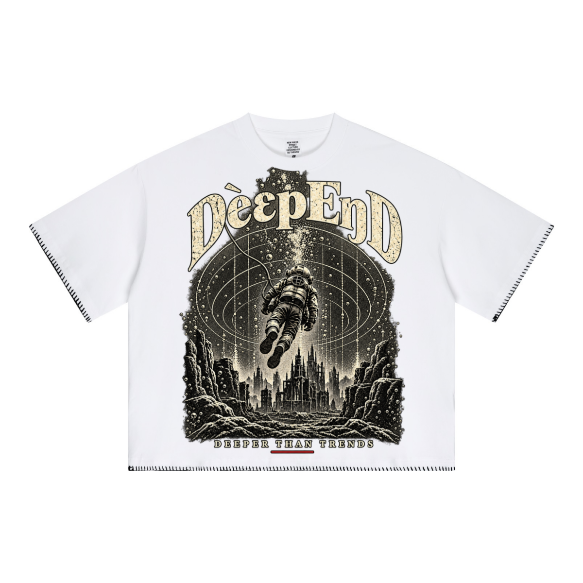 240GSM Unisex Boxy-Fit Loose-Fit T-shirt Off white