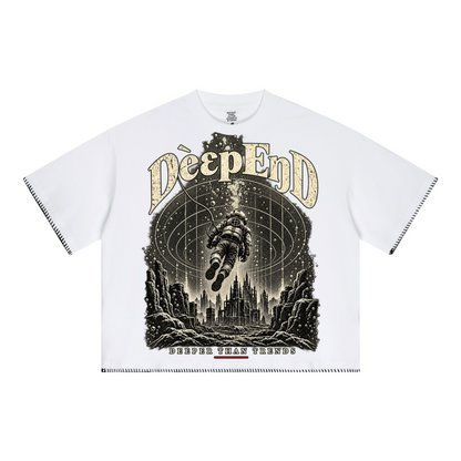 240GSM Unisex Boxy-Fit Loose-Fit T-shirt Off white