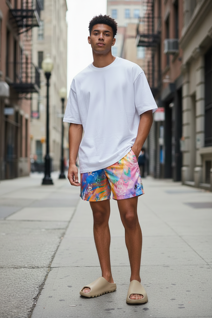 Psycho Bunny Milos Swim Shorts – Yeezy Slides City Streets