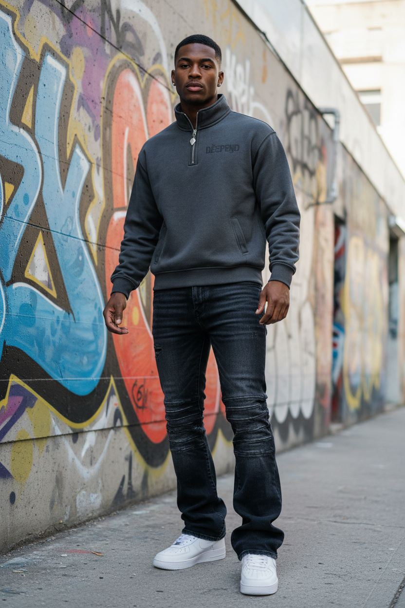 Reflex Quarter-Zip Grey - Front Retry