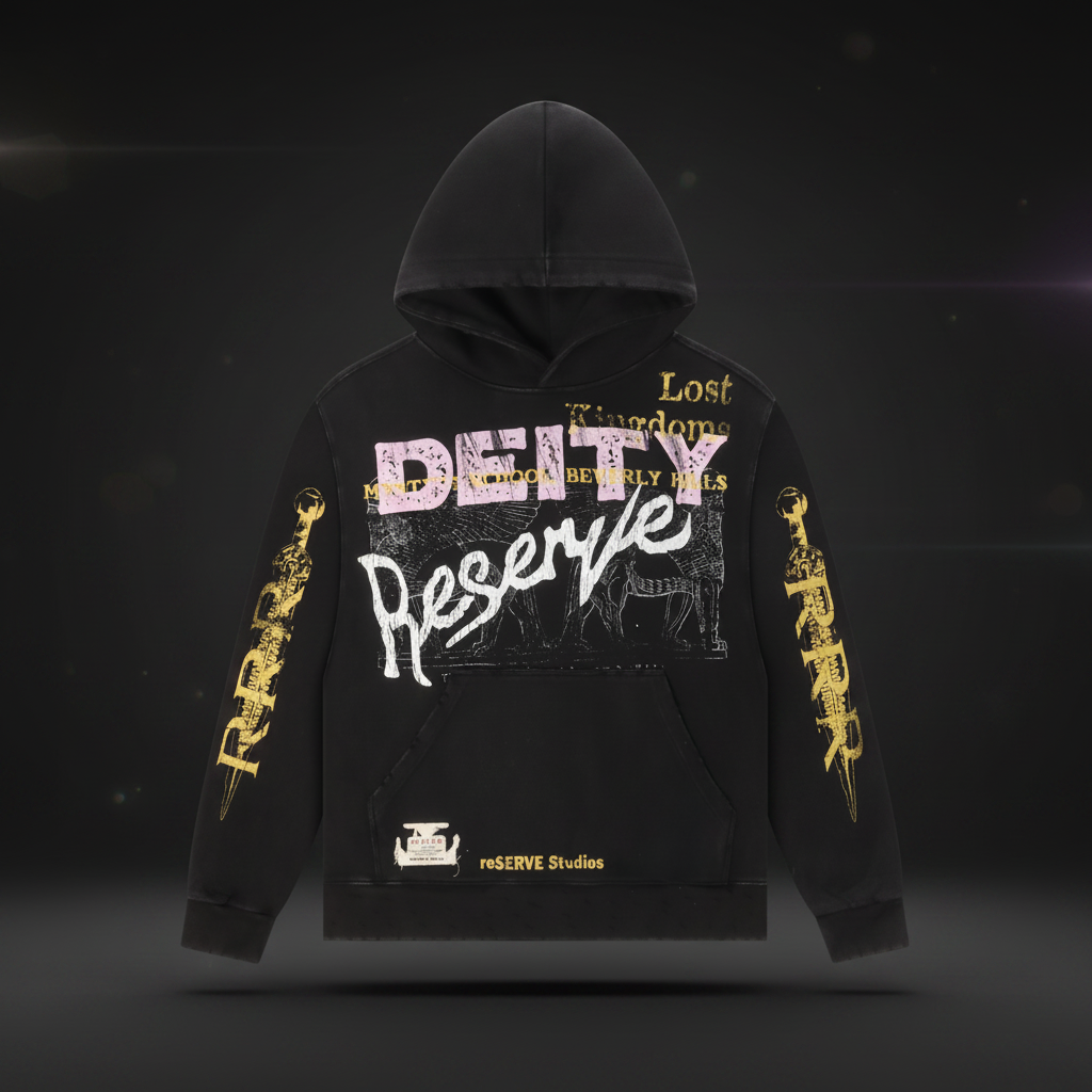 Reserve Mystery School Hoodie – 3D Mockup Front