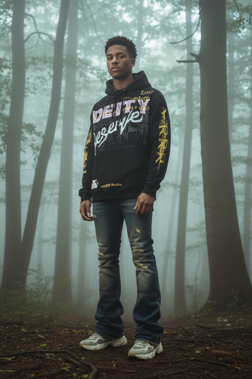 Reserve Mystery School Hoodie – Model Shot