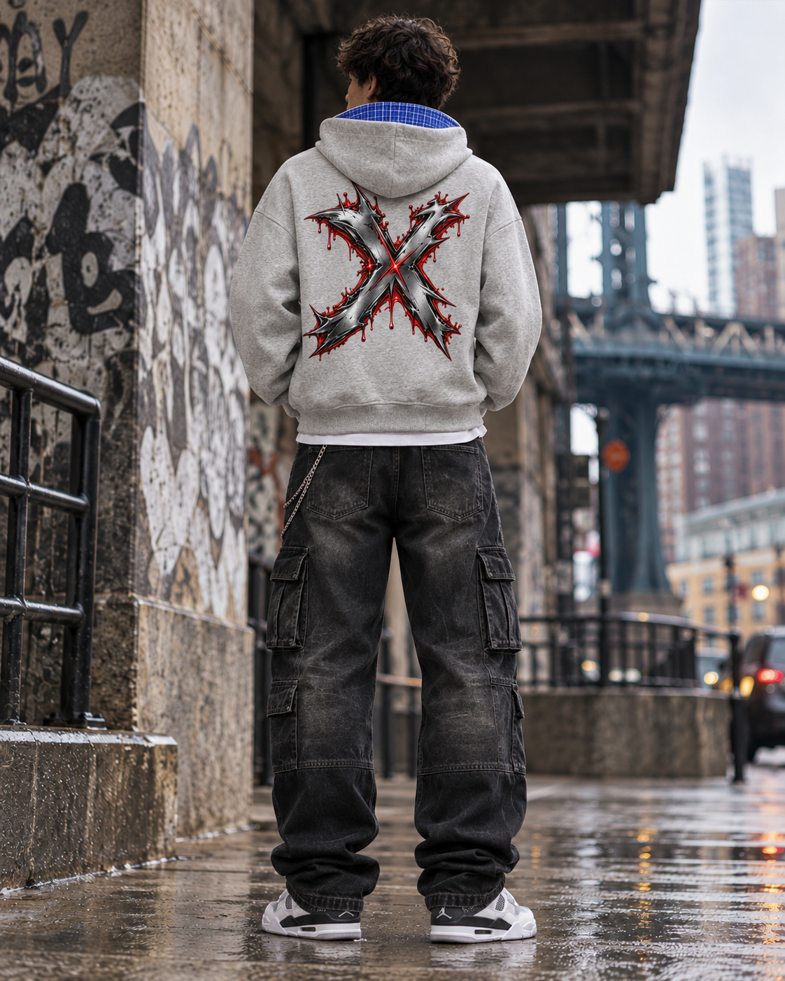 DèɛpEŋD Unbothered Plaid Hood Zip Up