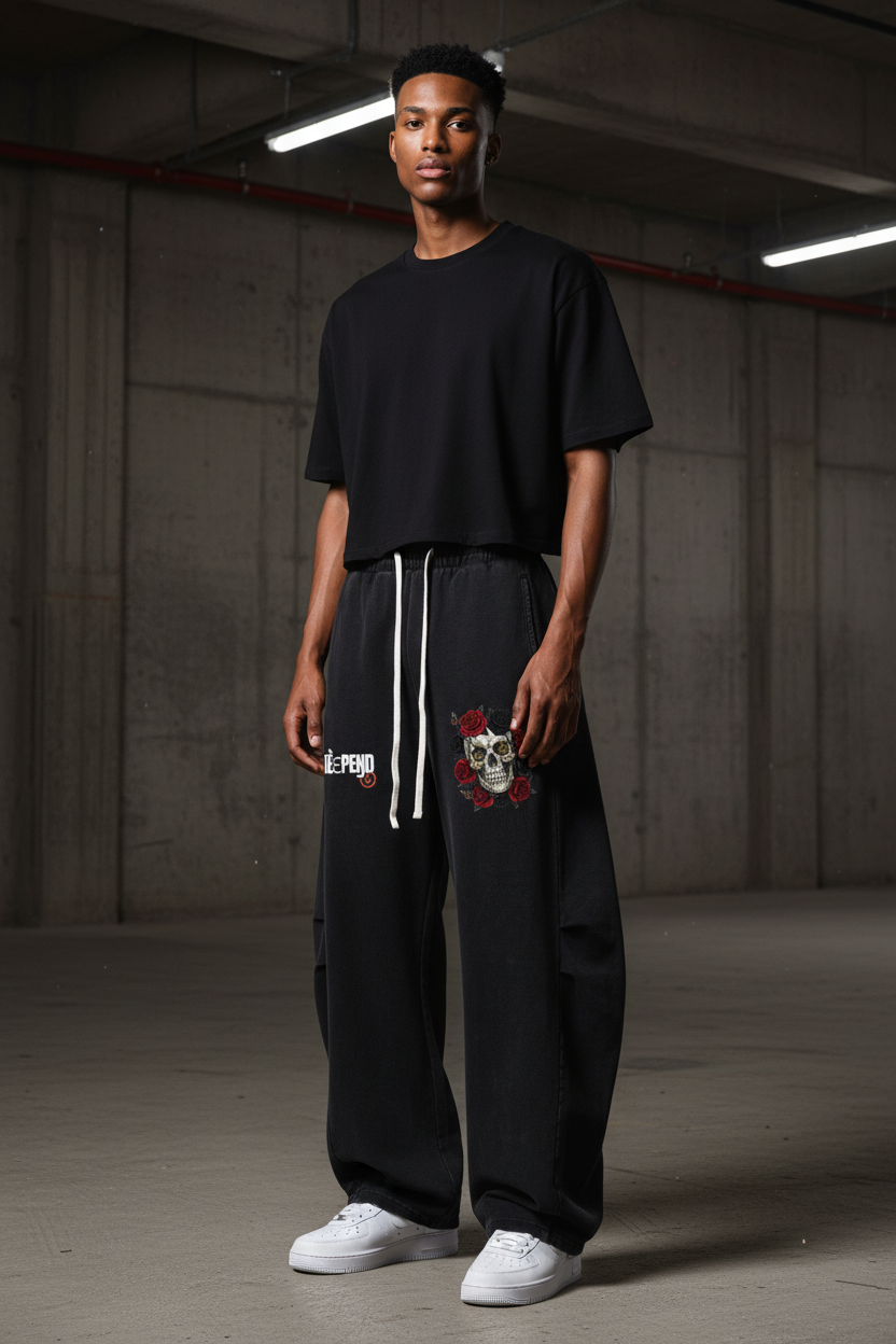 Rosehead Pants - Boxy Crop Tee + AF1