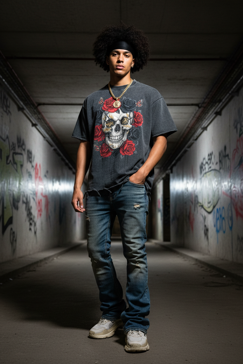 Rosehead Tee – Hood Front