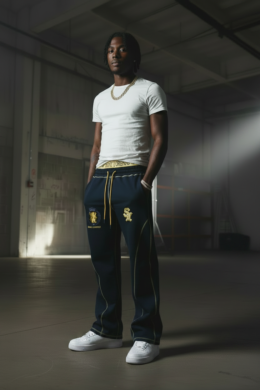 Saint Lorenzo Joggers - Flared + White AF1s