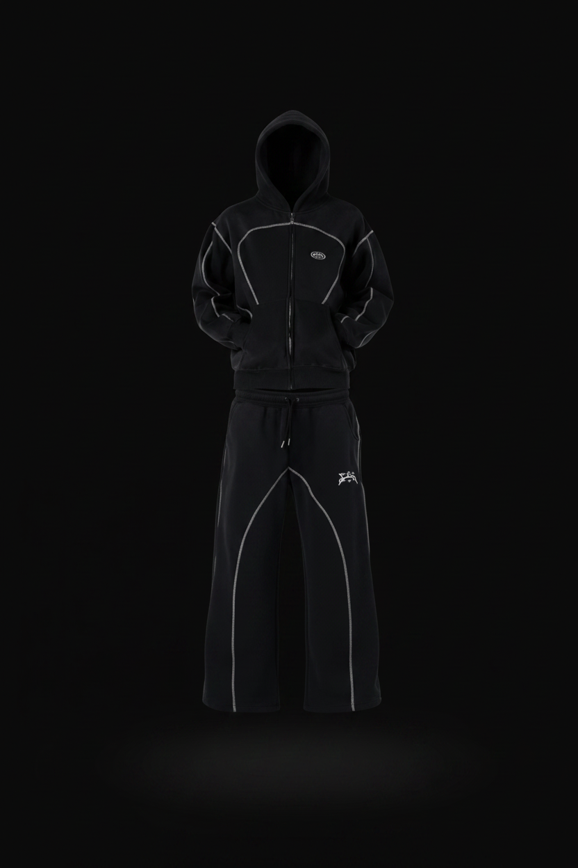 Street Striped Two-Piece Set – Ghost Mockup