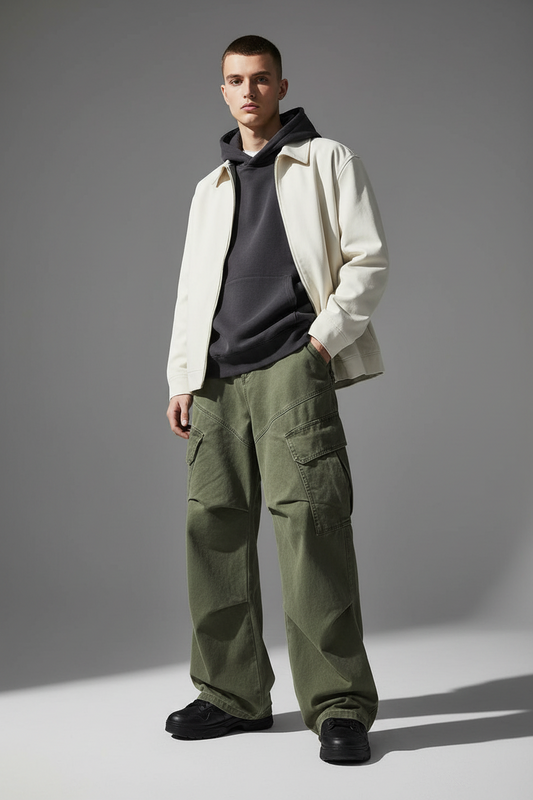 Wide Leg Cargo Pocket Pants